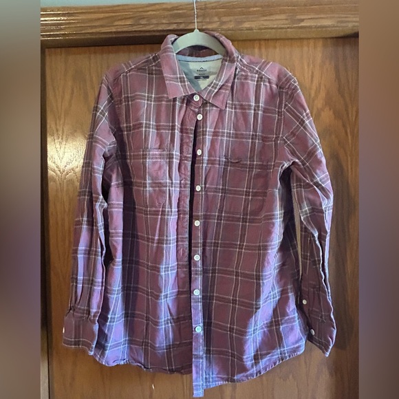 Ridgecut Tops - Women's Plaid Long Sleeve Shirt - Burgundy